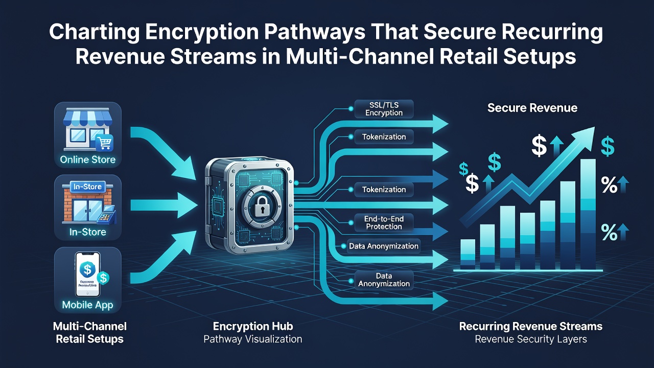 Illustration of tokenization and key management processes securing subscription payments