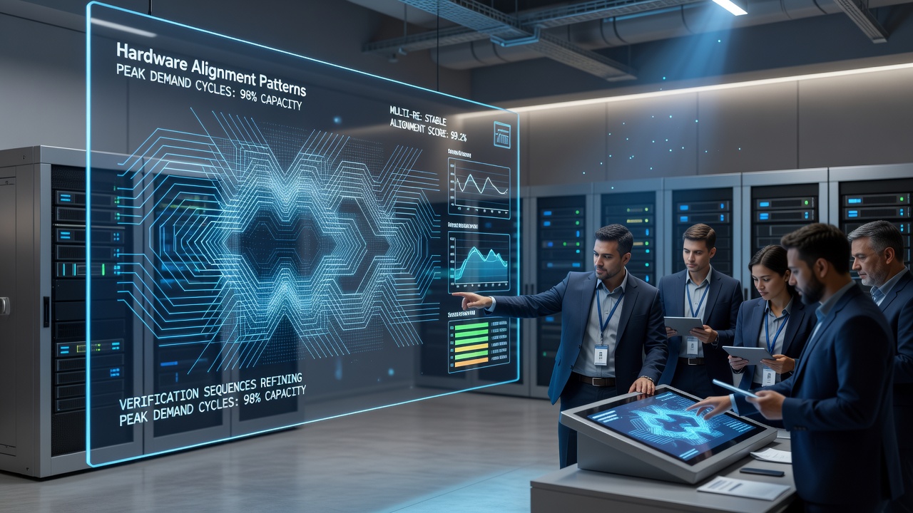 Synchronized hardware clusters processing verification sequences across international sales regions