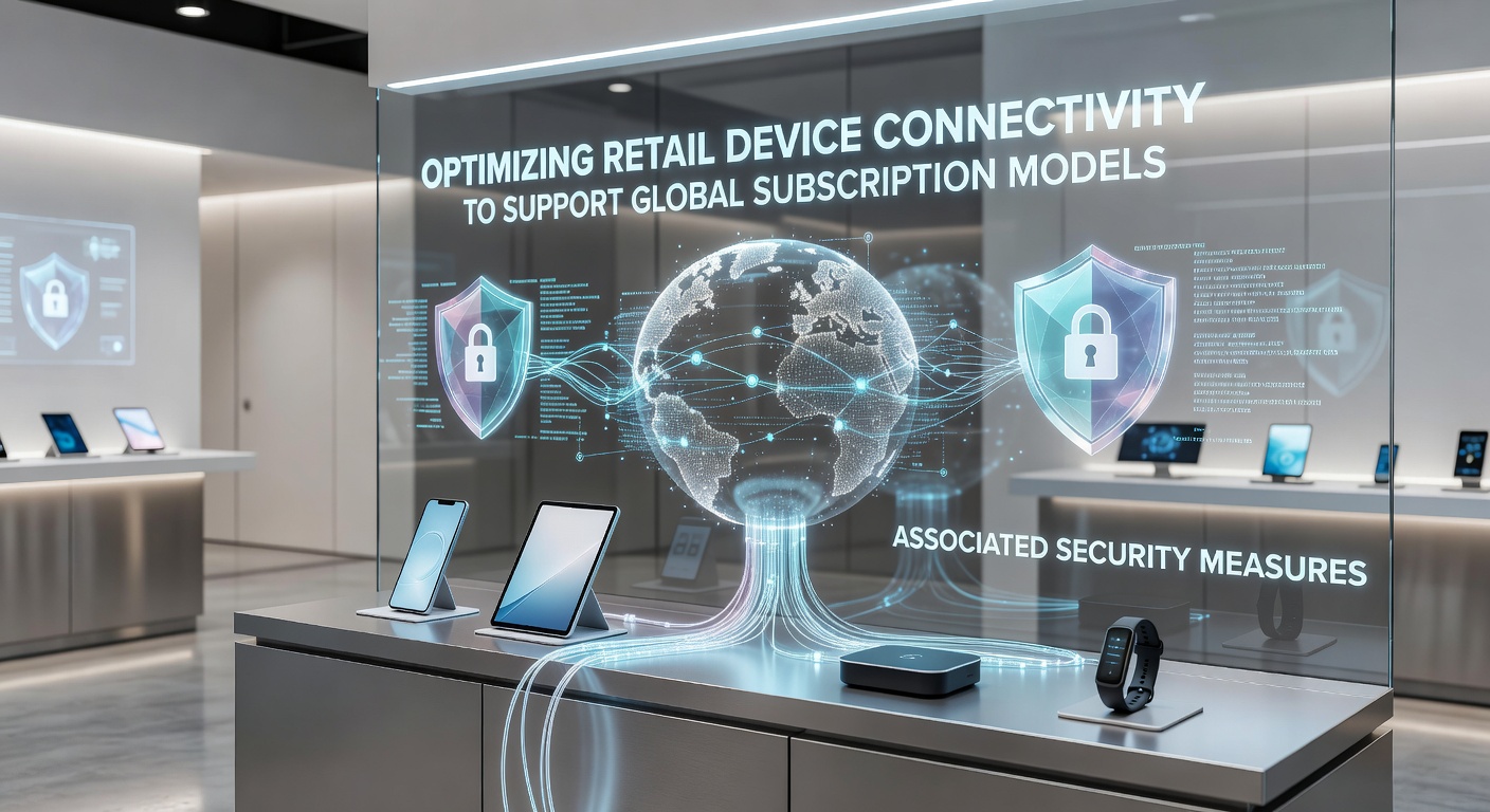 Retail devices connecting through secure networks to enable global subscription services with layered security protocols