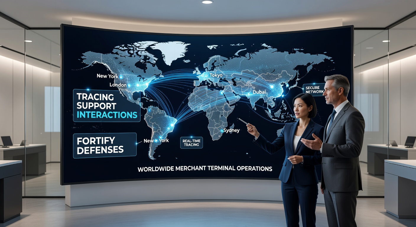 Support team analyzing terminal interaction data for security enhancements