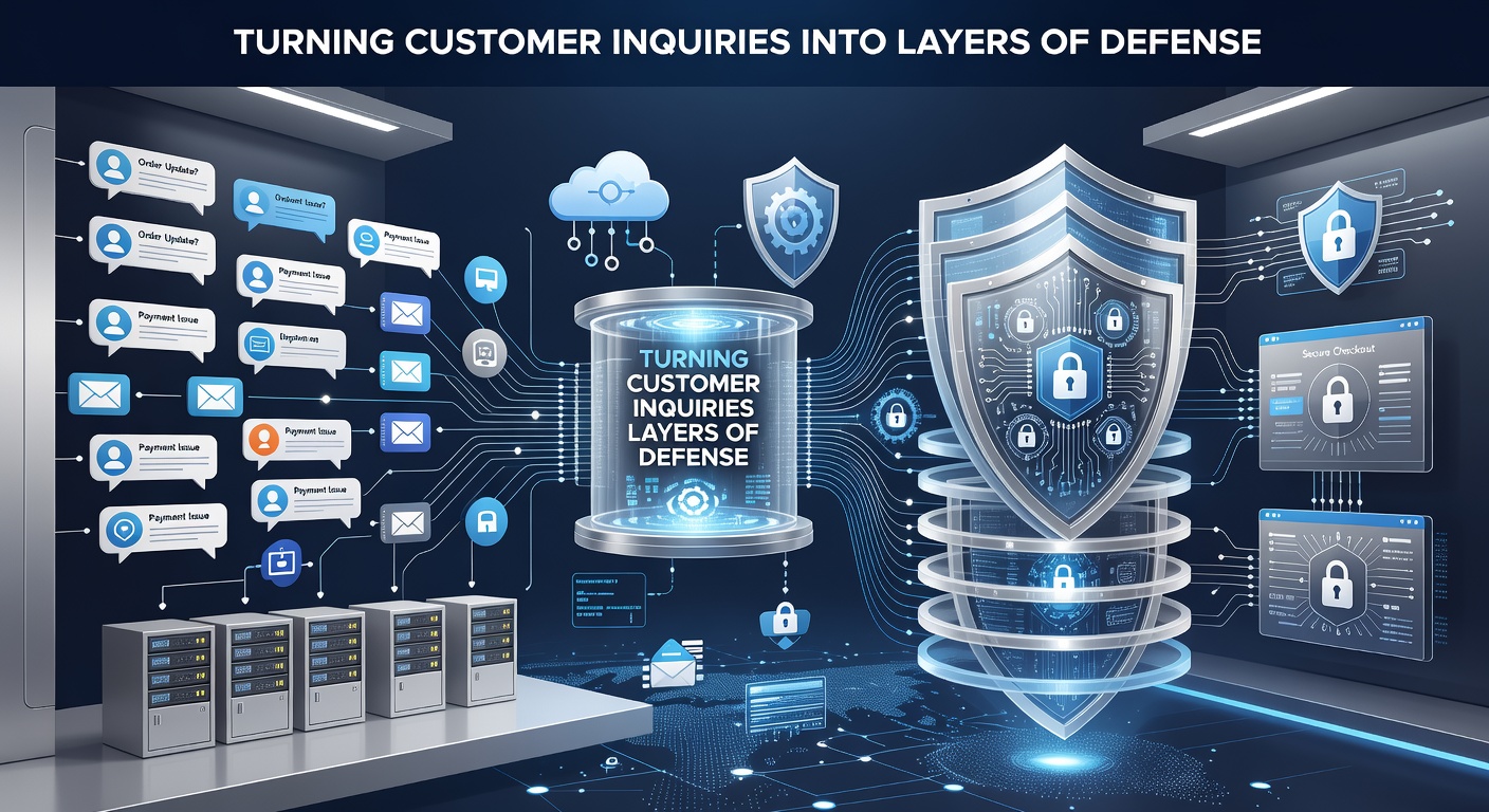 Customer service interactions feeding into secure payment verification systems within subscription retail environments