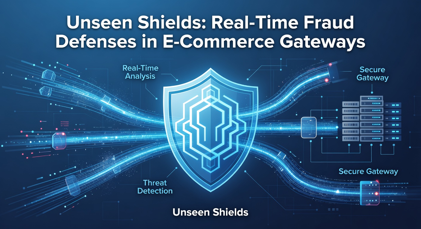 Illustration of a neural network analyzing transaction data in real-time, with fraud alerts firing and safe paths glowing green